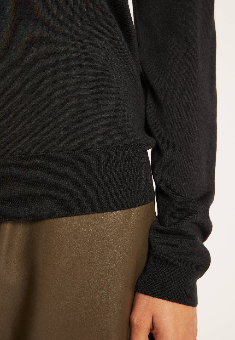 Suéter de lã e seda com fenda nas costas - Euphrosine