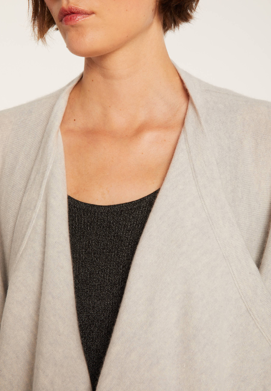Sleeveless Cashmere kimono cardigan - Oumi