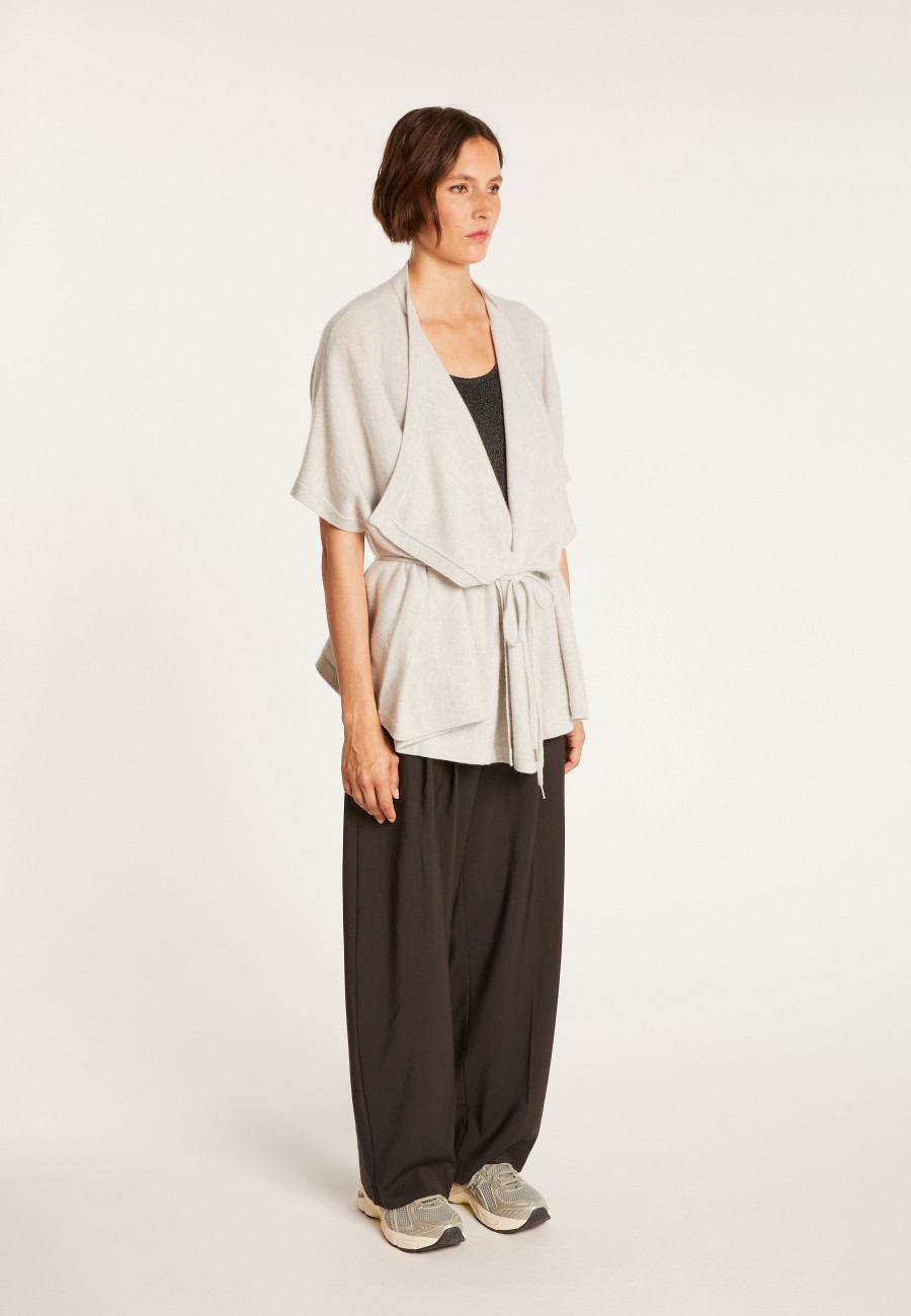Sleeveless Cashmere kimono cardigan - Oumi