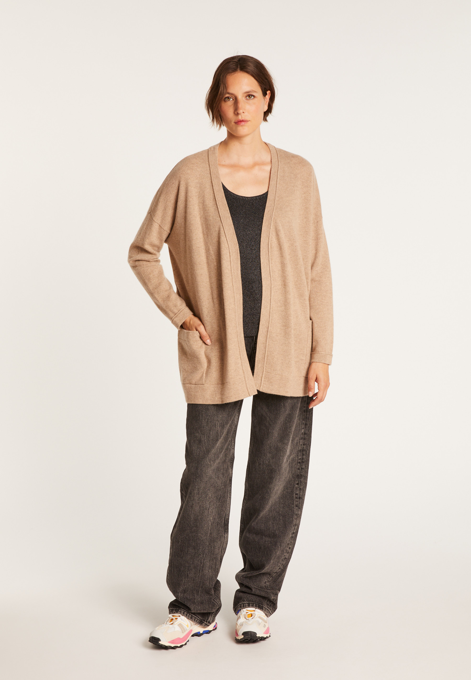 Cashmere cardigan with pockets – Hazel