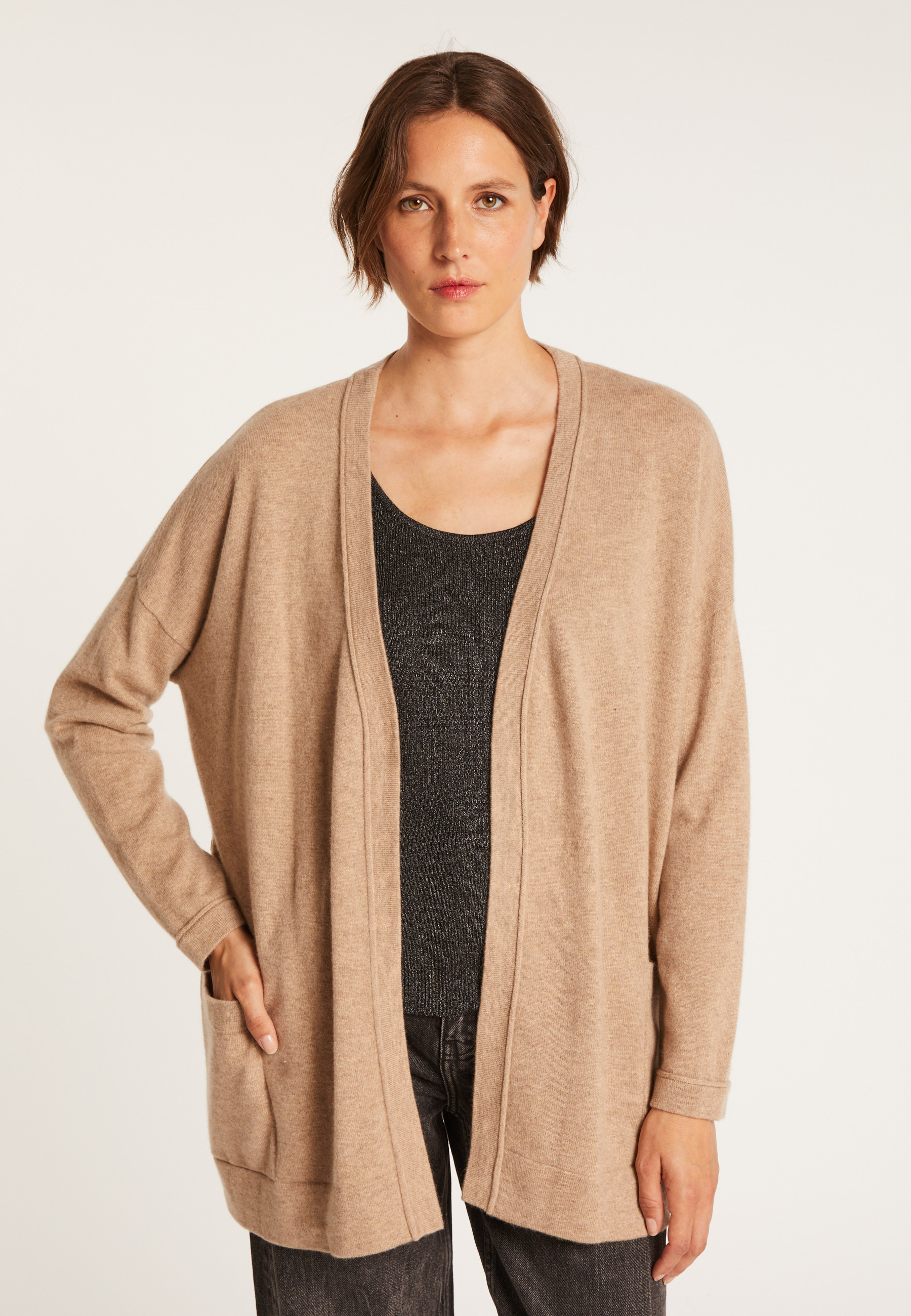 Cashmere cardigan with pockets – Hazel