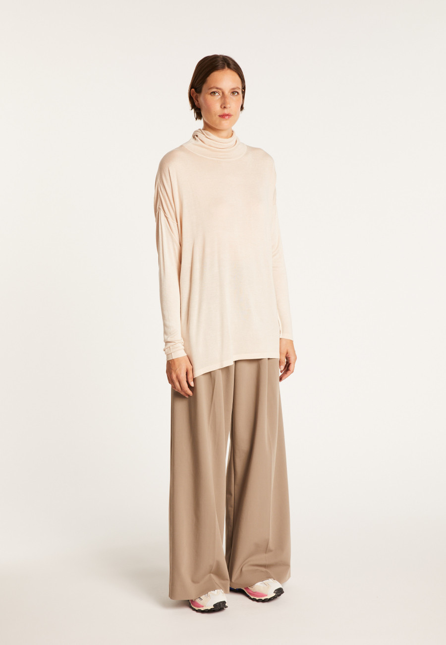 Oversized cashmere bamboo turtleneck jumper - Heva