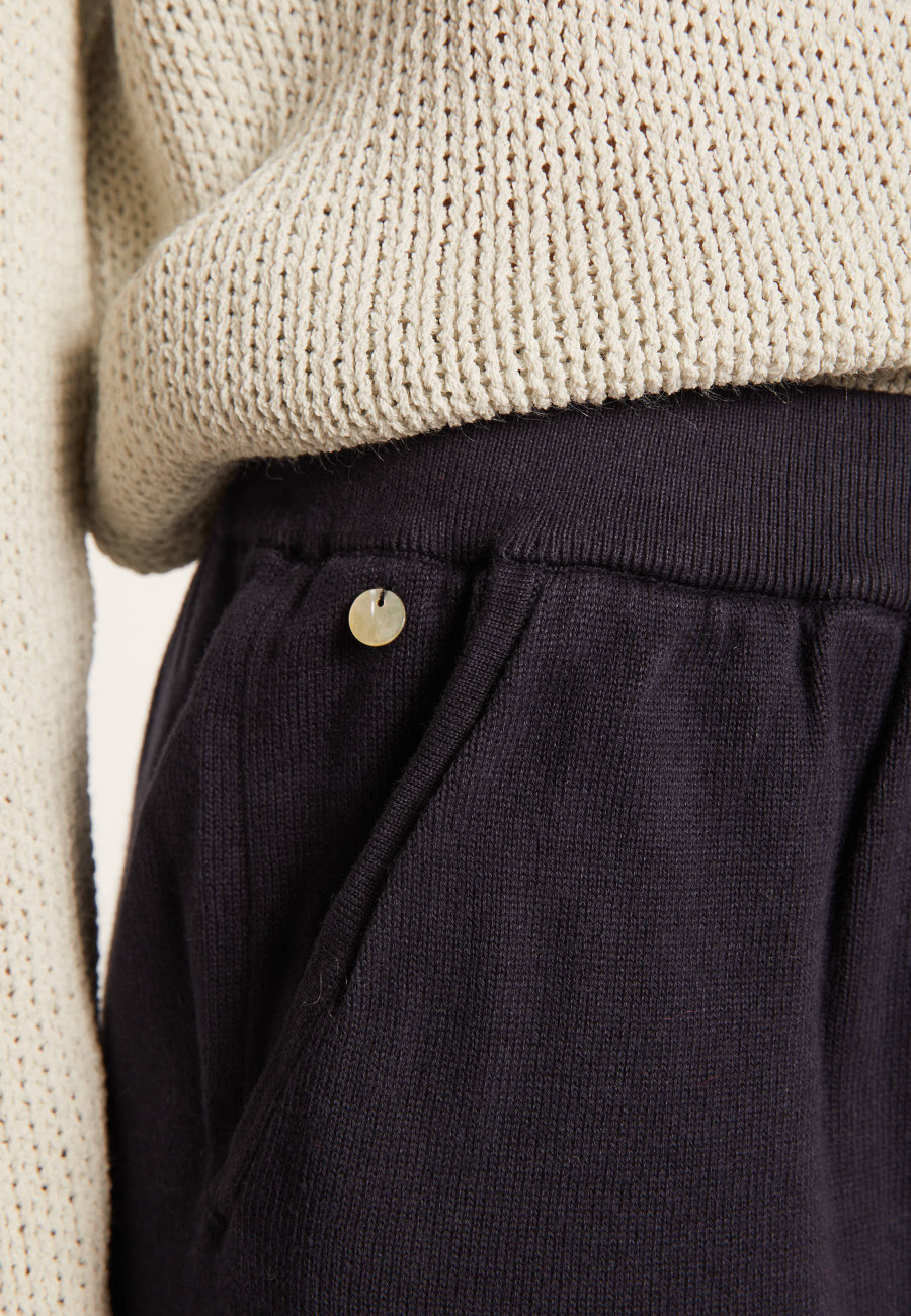 Shorts de algodão e cashmere - Harem