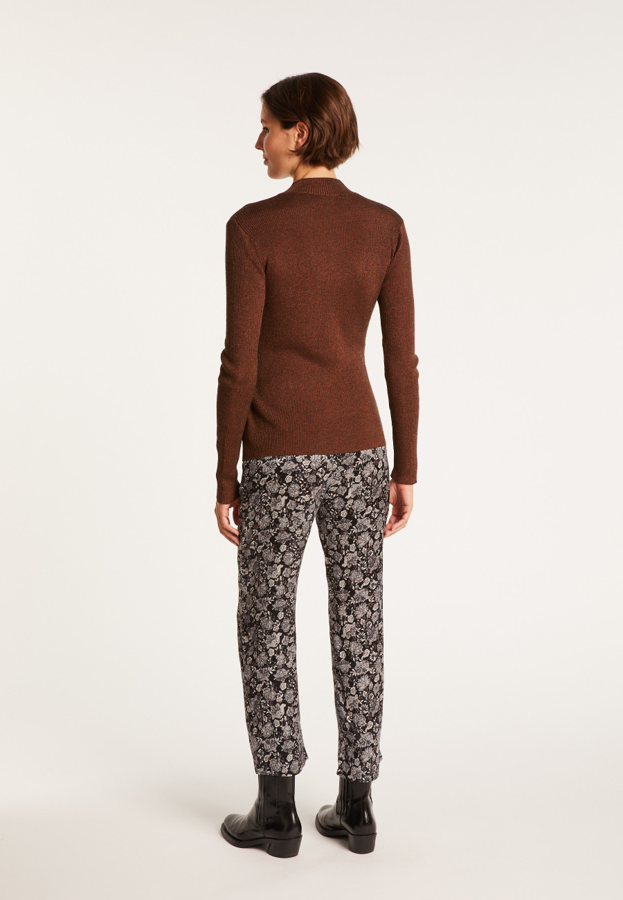 Skinny ribbed polo-neck - Ginette