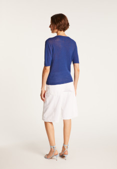 T-shirt manches coudes - Bapteme 6880 PAVOT- 52  ROUGE