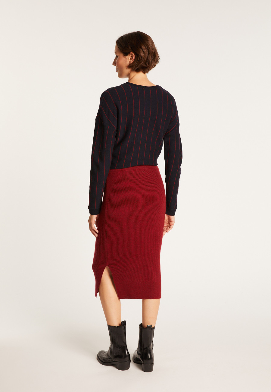 Cashmere slit straight skirt - Grenade
