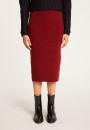 Jupe droite à fentes en cachemire - Grenade 7082 grenat - 51 Bordeaux
