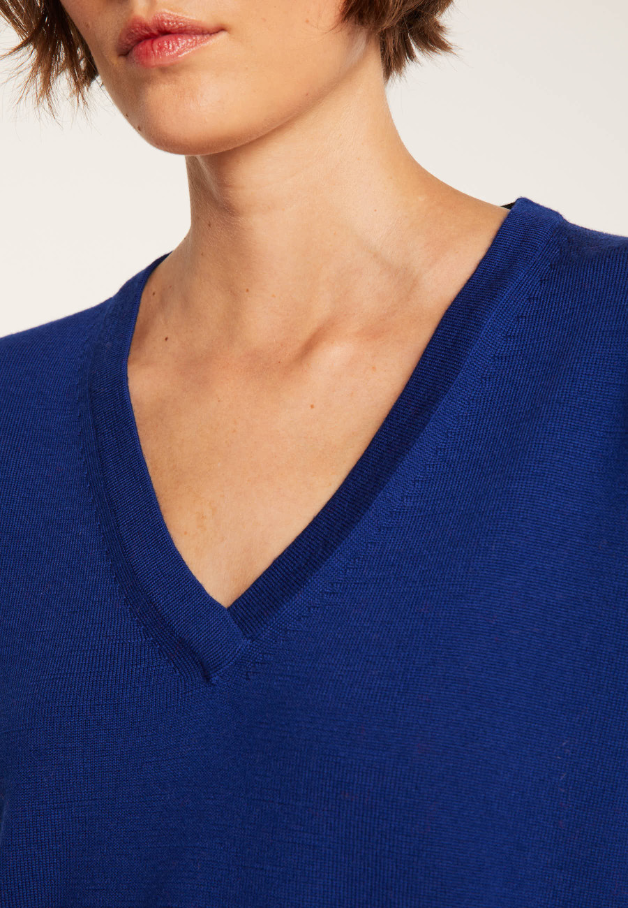 Suéter de lã bicolor com fenda - Glee