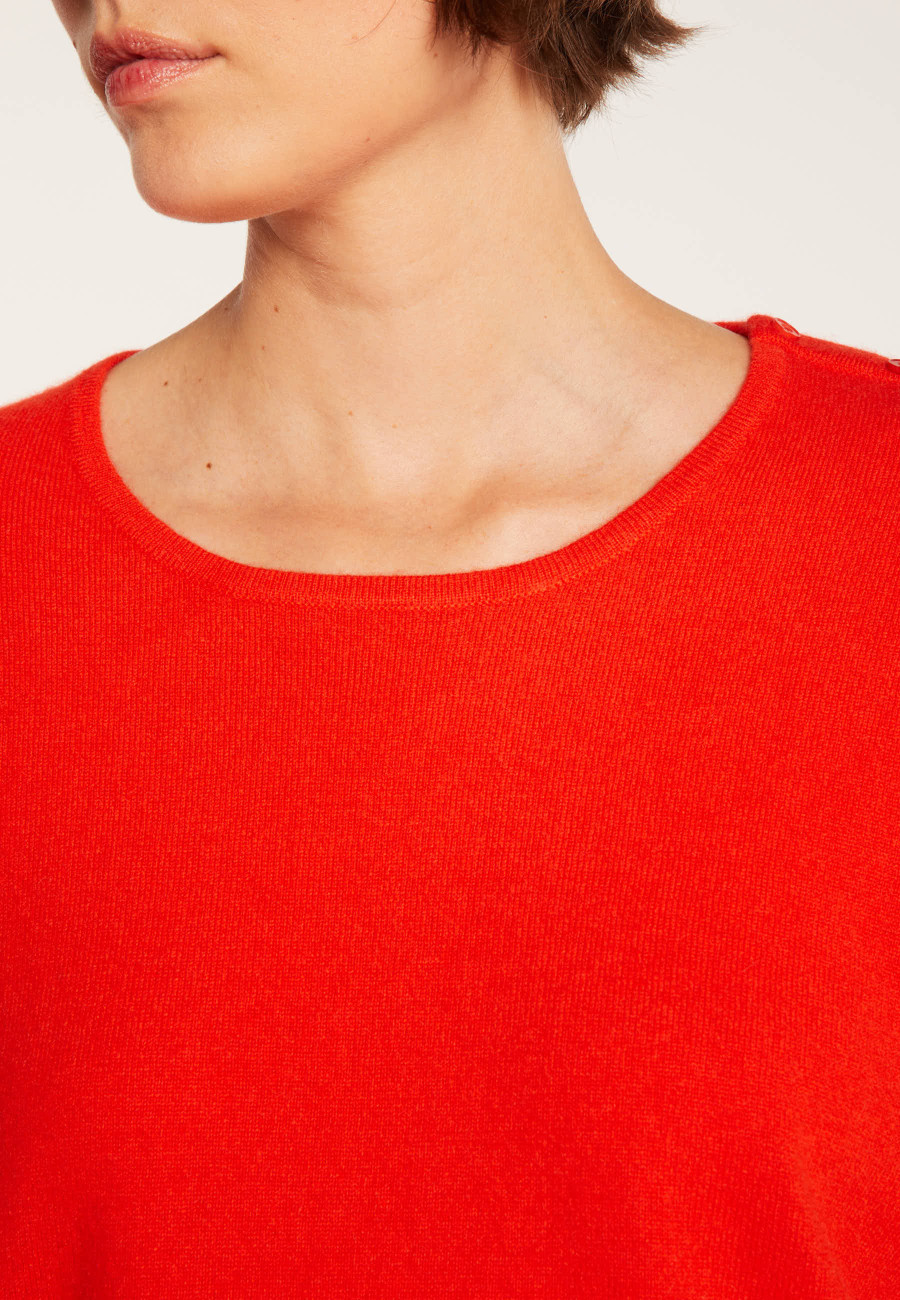 Suéter solto de cashmere com botões - Brook