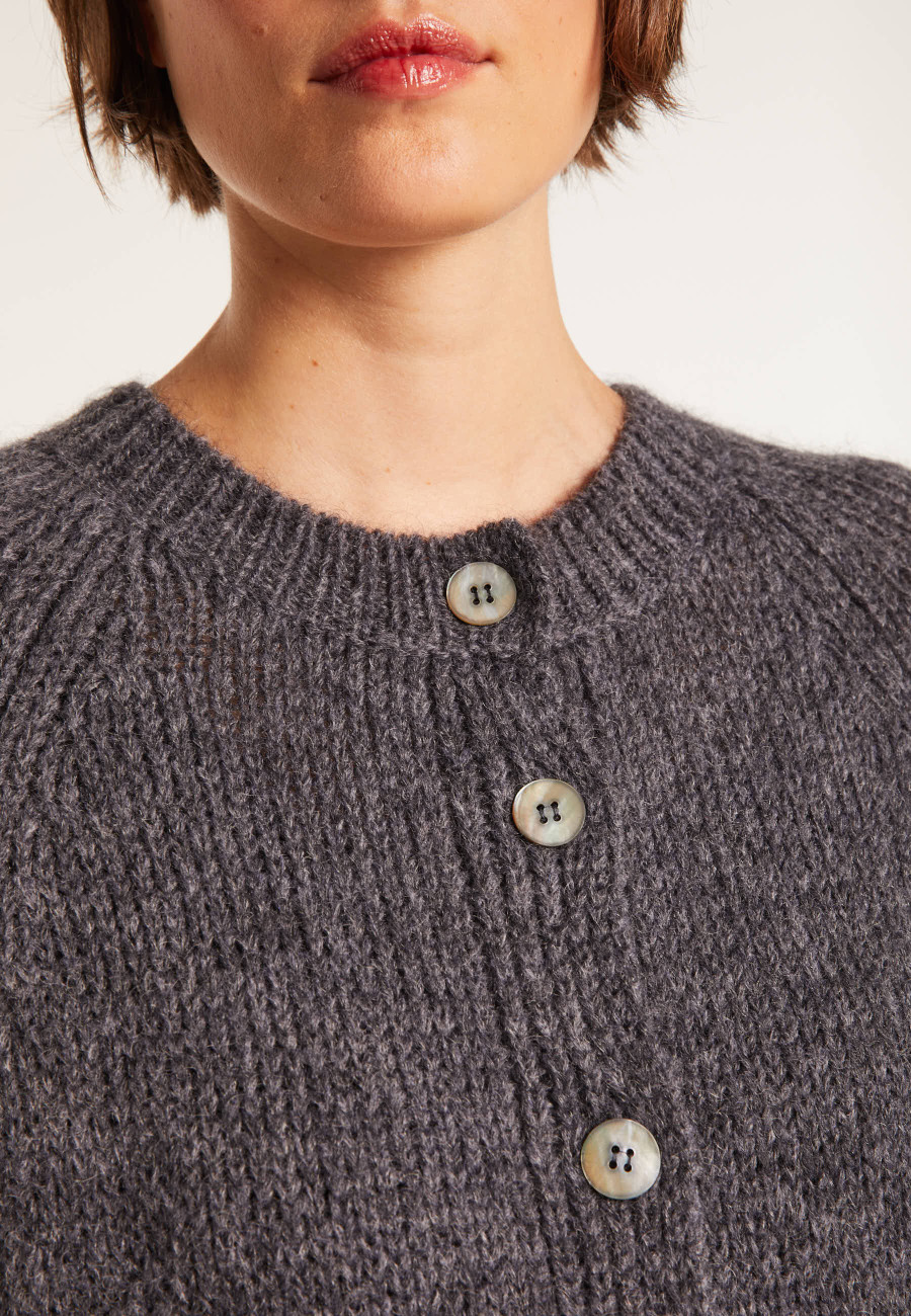 Colete longo de mohair com bolsos - Gaya