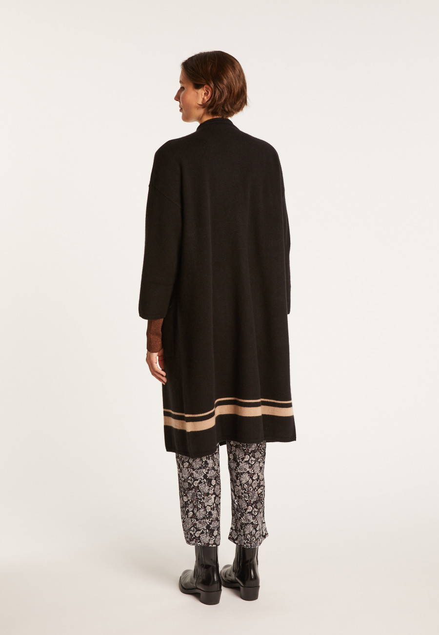 2-ply cashmere coat with high collar - Dorys