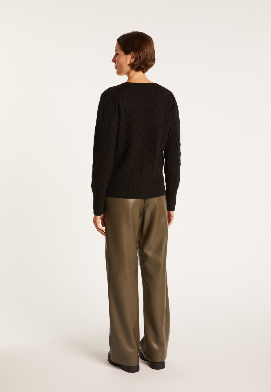 Cable-knit cashmere cardigan - Fiona