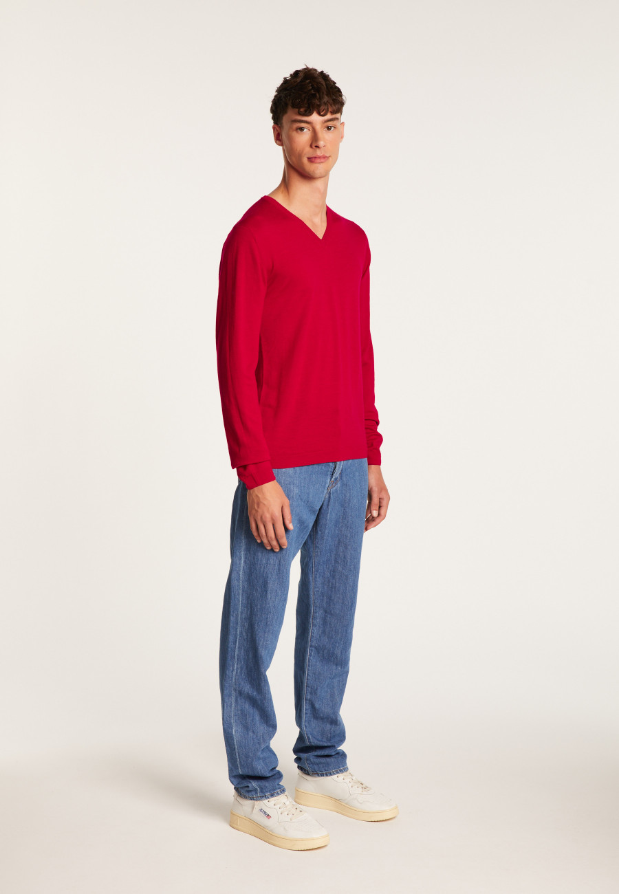 V-neck sweater in merino wool - Bibiane