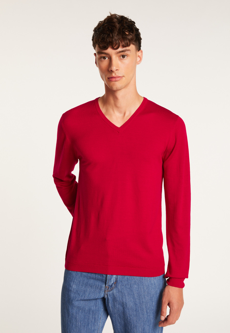 V-neck sweater in merino wool - Bibiane