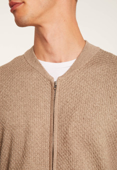 Cotton and cashmere zip-up cardigan - Hiro