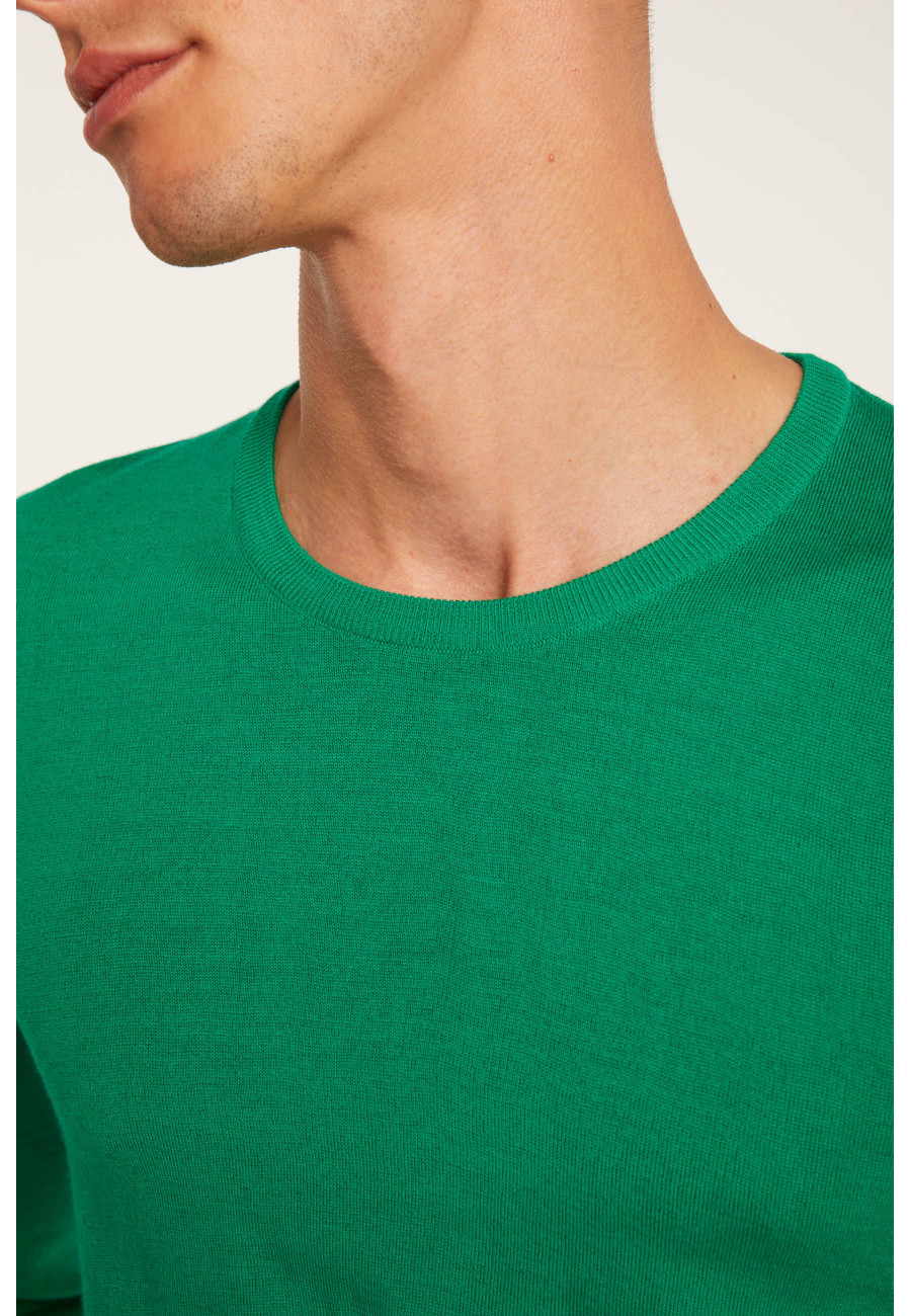 Round-neck wool jumper - LUCIANO