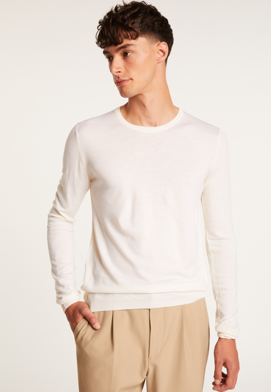V-neck jumper in merino wool - Eddie