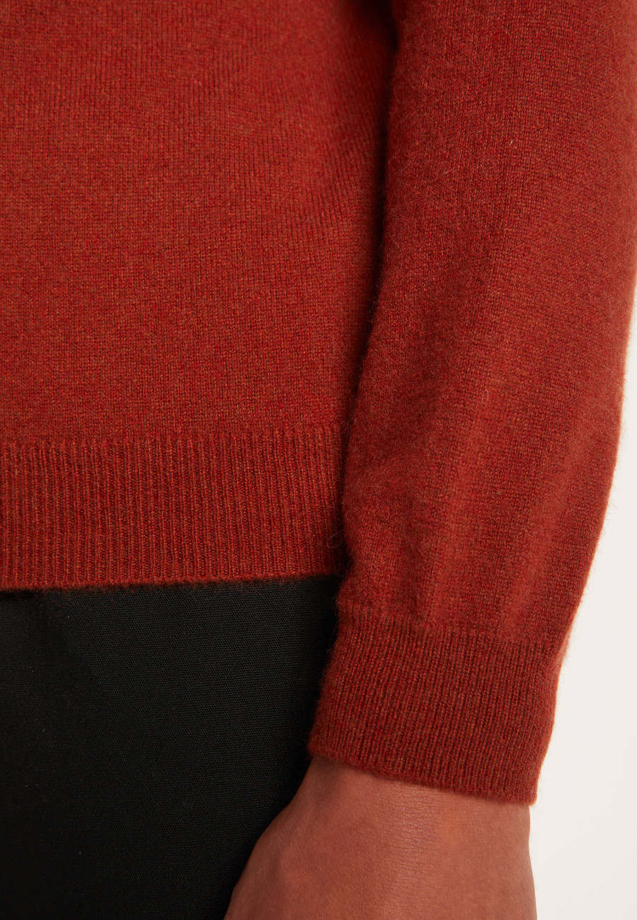 Suéter de cashmere com zíper e gola dupla - Emile