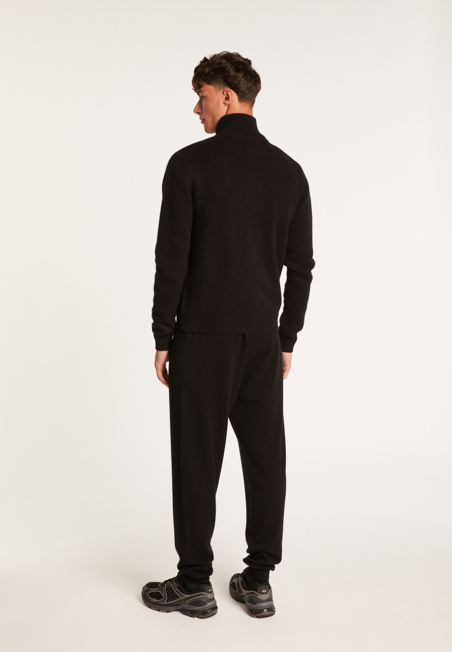 Zipped cardigan made of 4-ply cashmere - Balthazar