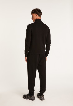 Gilet zippé en cachemire 4 fils - Balthazar 6610 noir - 01 Noir