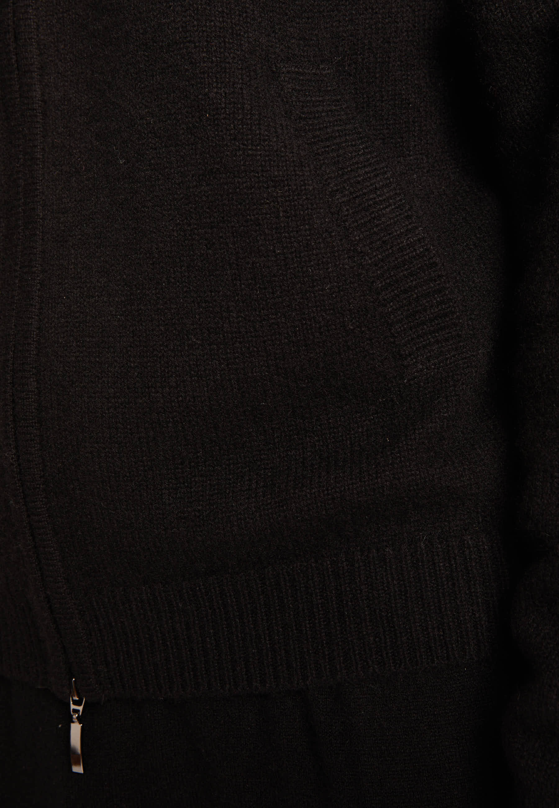 Gilet zippé en cachemire 4 fils - Balthazar 6610 noir - 01 Noir