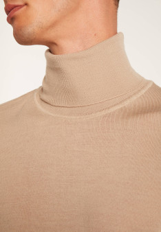 Pull col roulé en laine - Berry