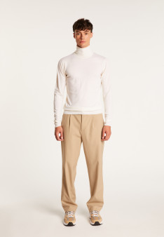 Pull col roulé en laine - Berry