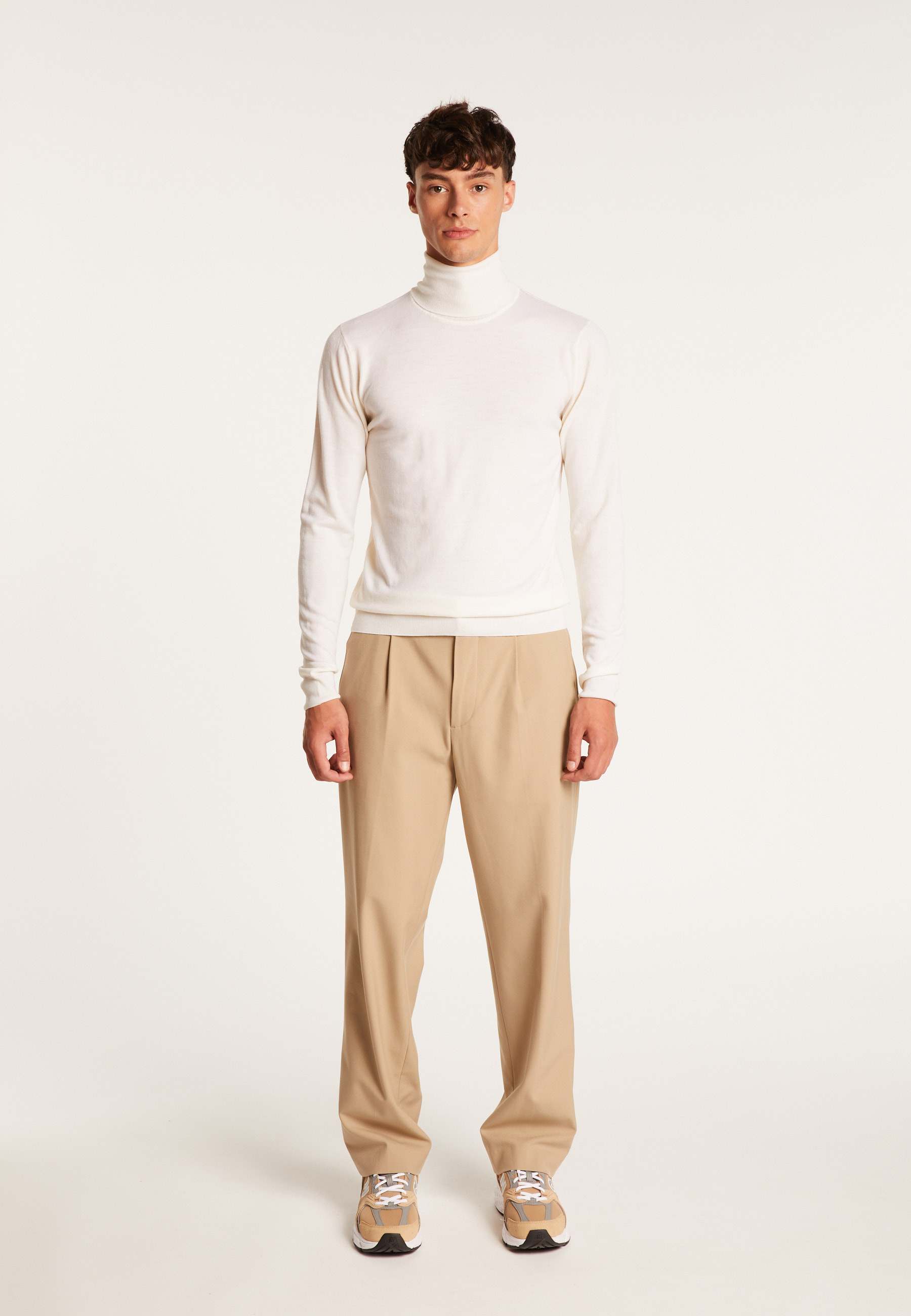 Pull col roulé en laine - Berry