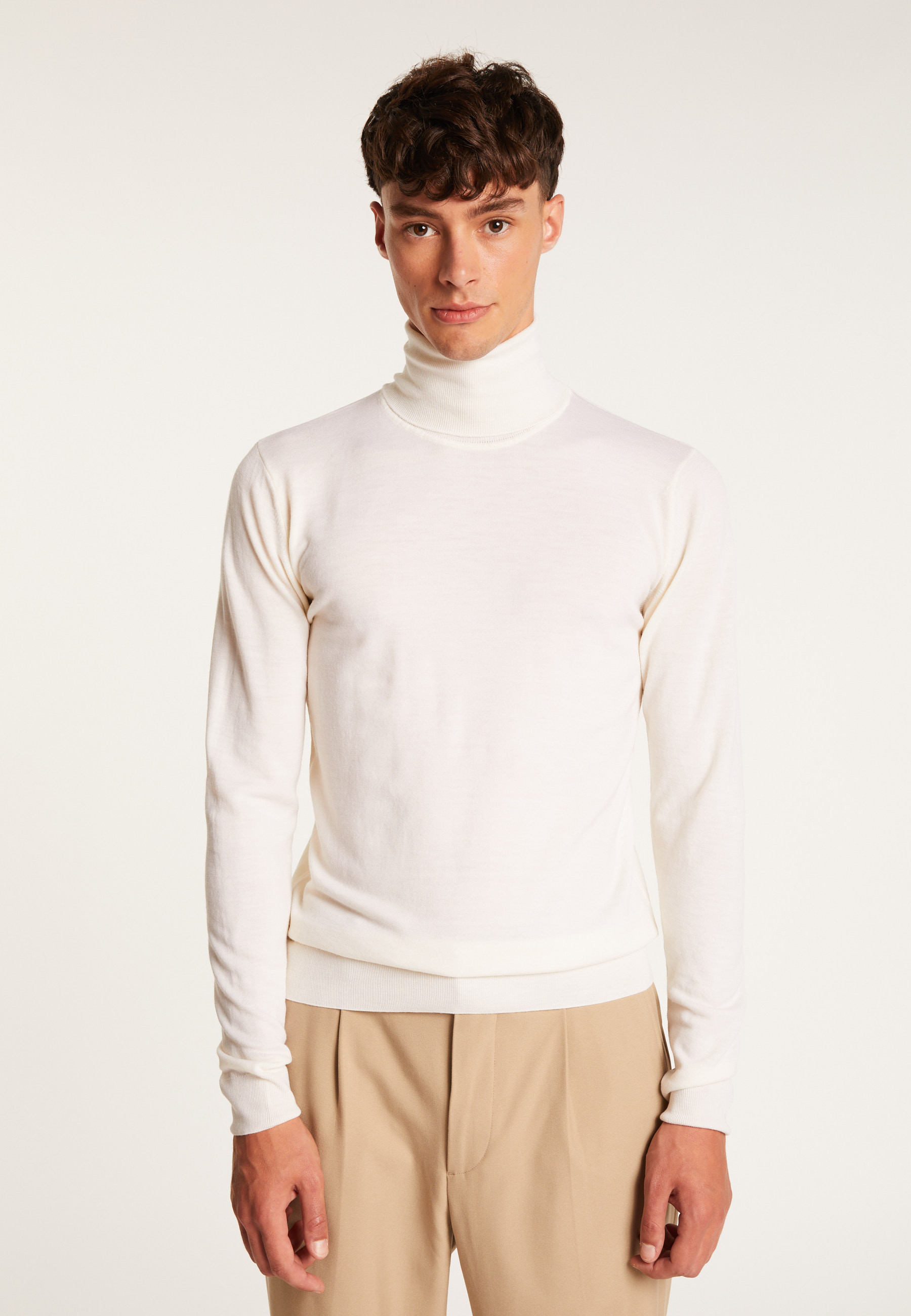 Pull col roulé en laine - Berry