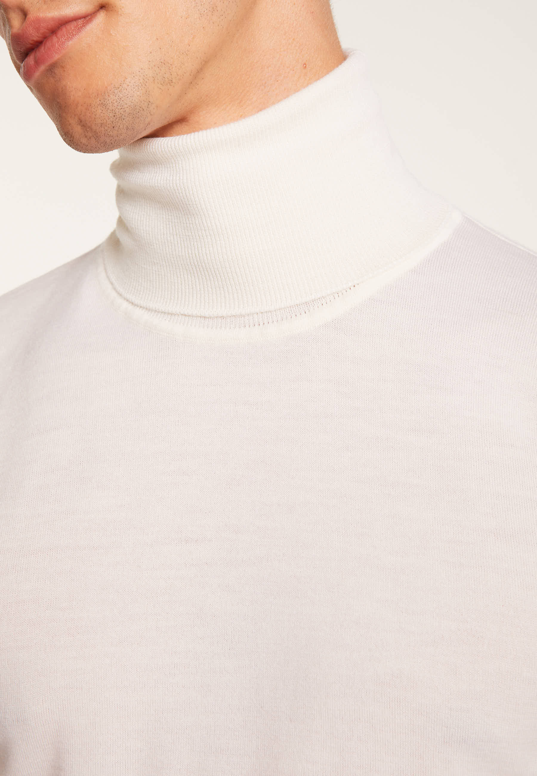 Pull col roulé en laine - Berry