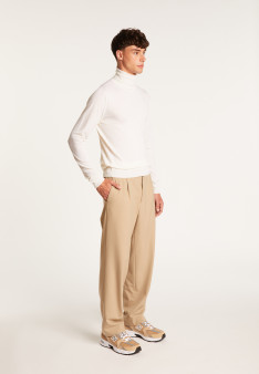 Pull col roulé en laine - Berry