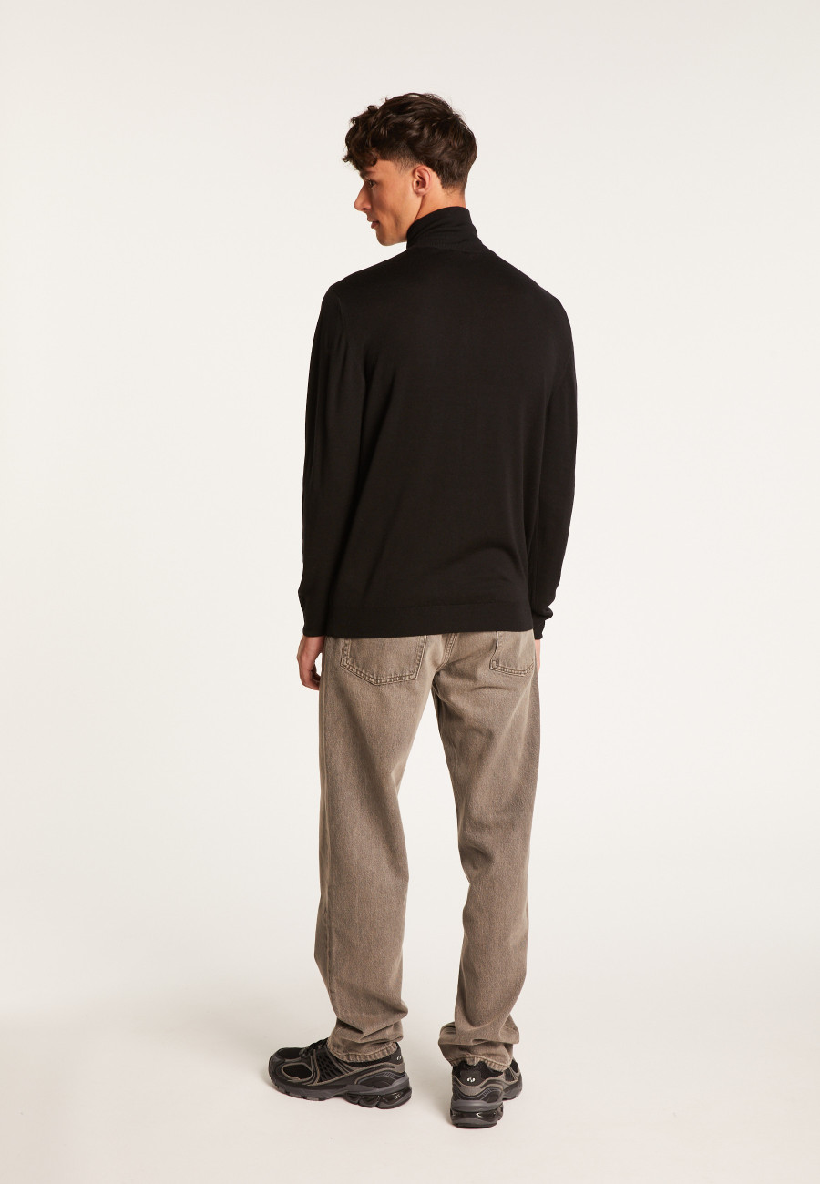 Colete de lã merino com zíper - Bastian