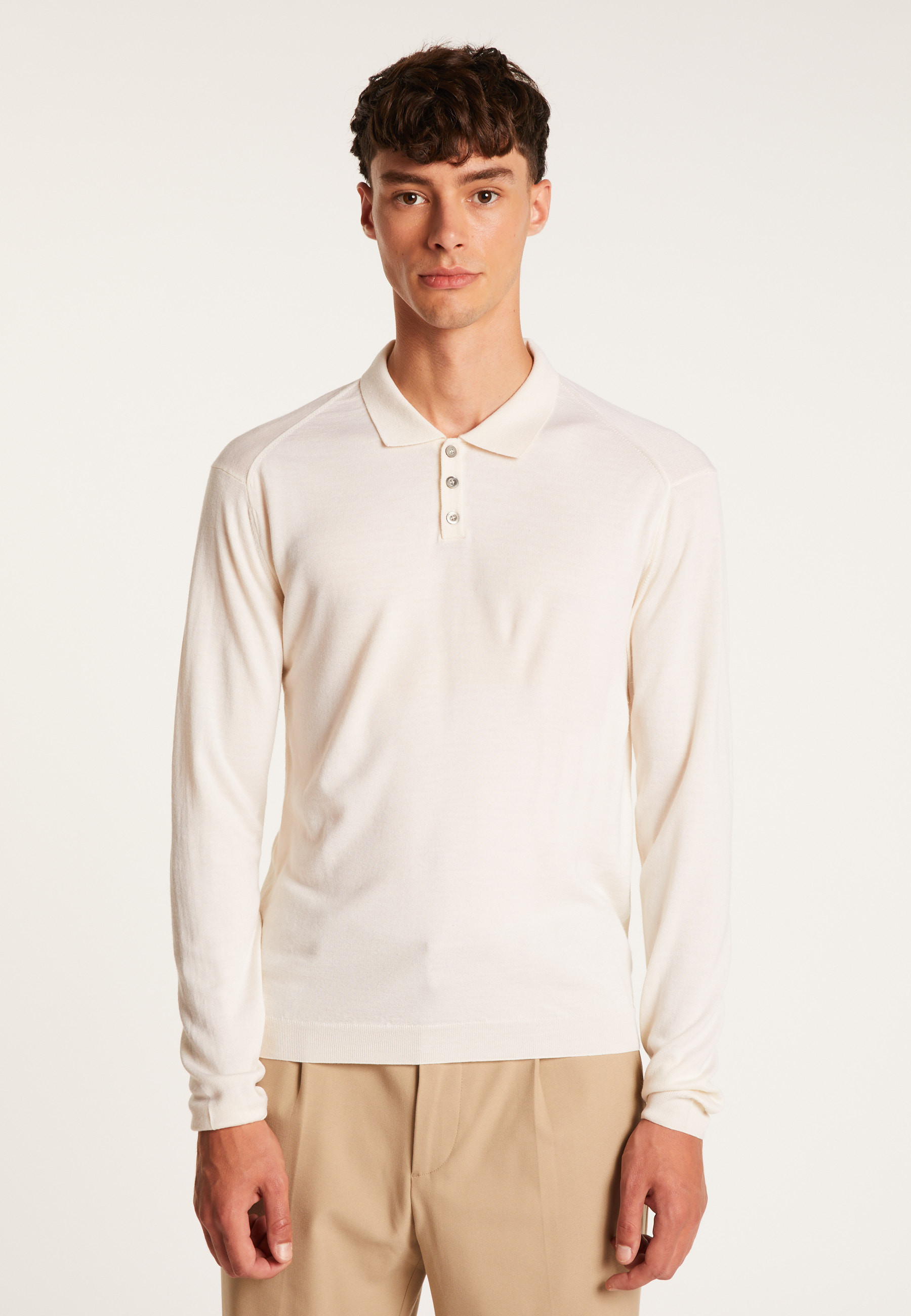 Wool and silk polo shirt - Bartev