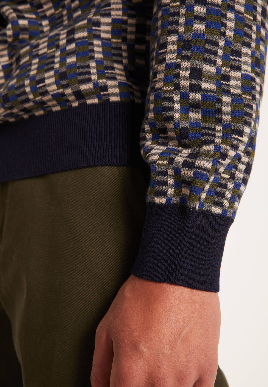 Graphic cotton and wool sweater - Lorente