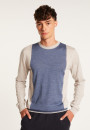 Pull bicolore en laine - Lasso 7147 baltique/marine - 05 Bleu marine