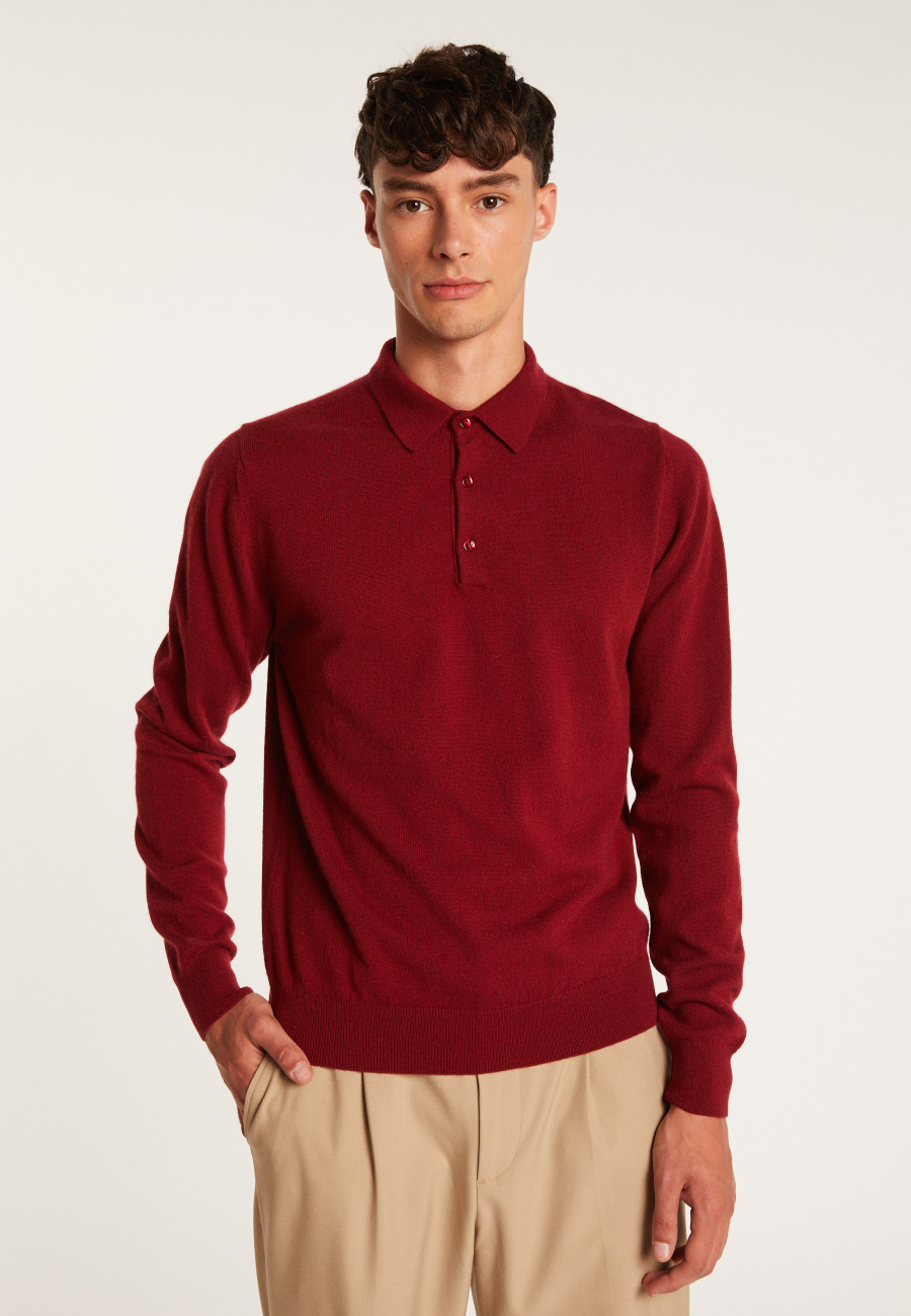 Suéter de cashmere com gola polo - Emerson