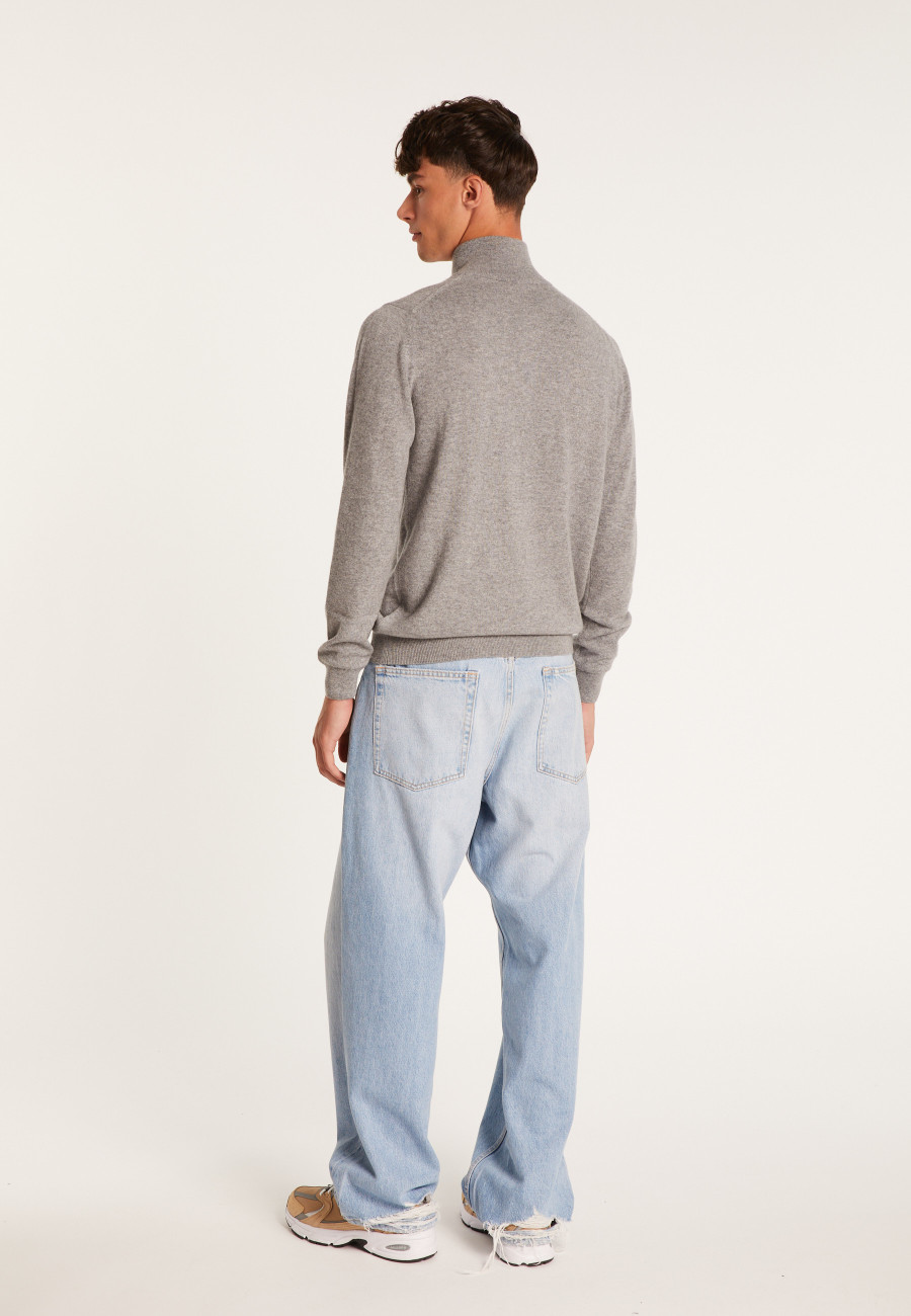 Cashmere sweater with trucker collar - Emile