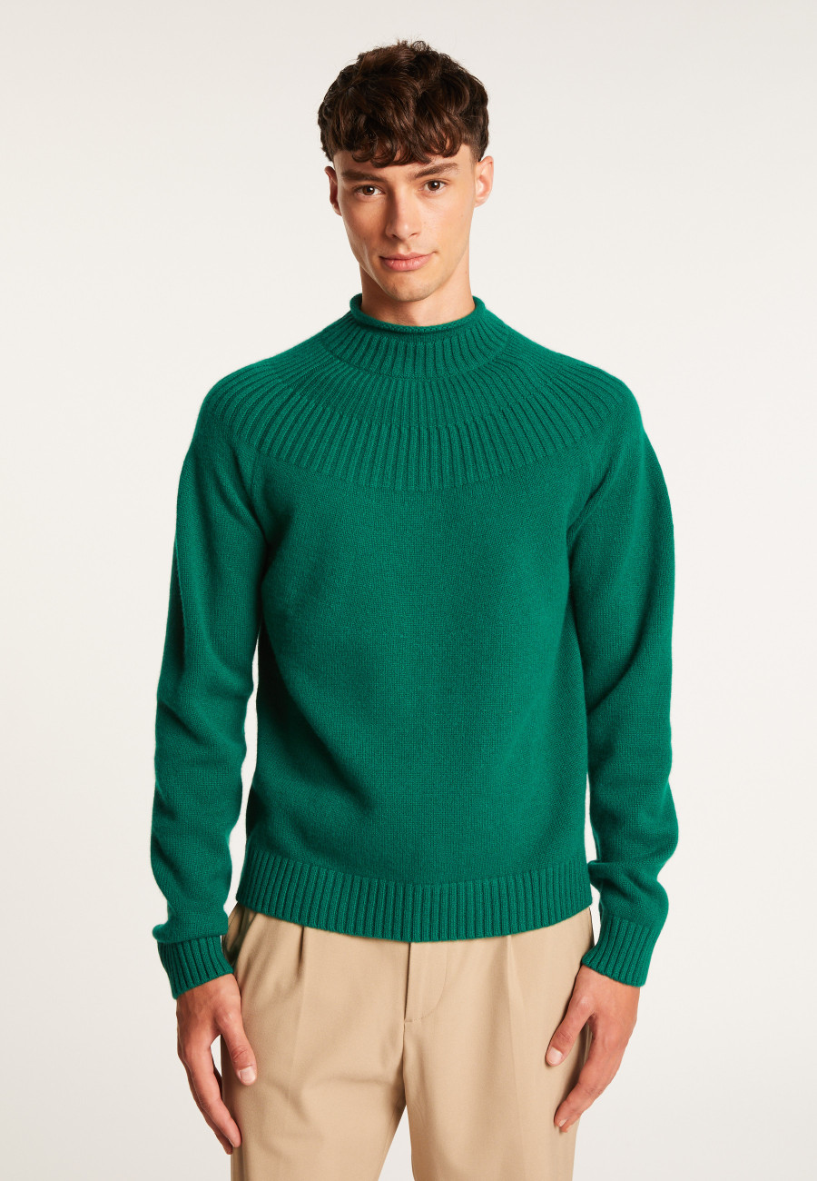 Cashmere sweater collar with mesh set - Arman