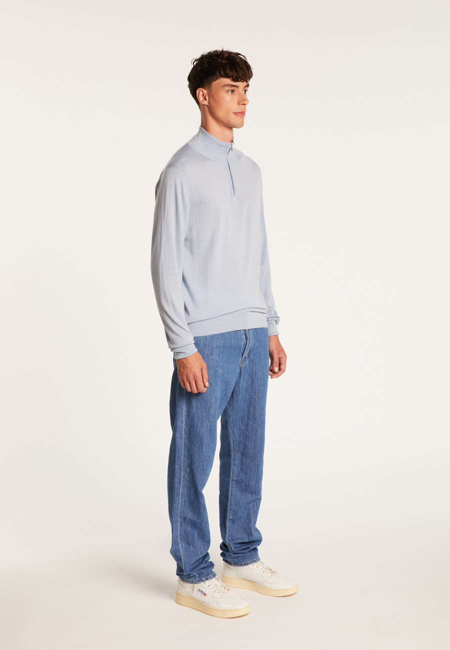 Suéter de gola redonda com logotipo de lã merino - Ryan