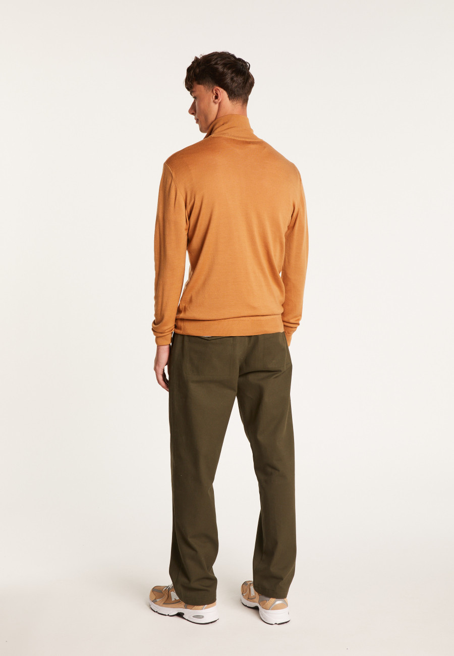 Colete de lã merino com zíper - Bastian