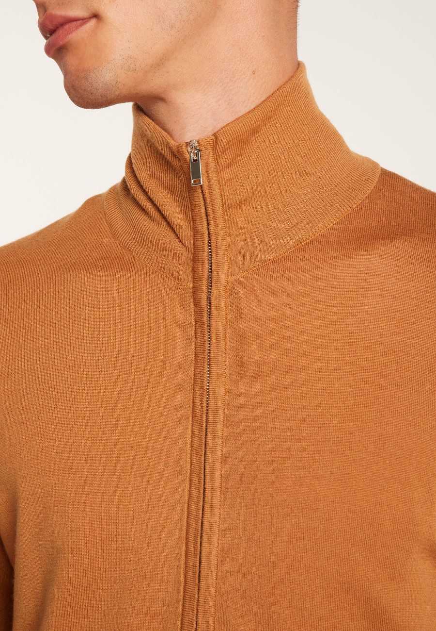 Colete de lã merino com zíper - Bastian