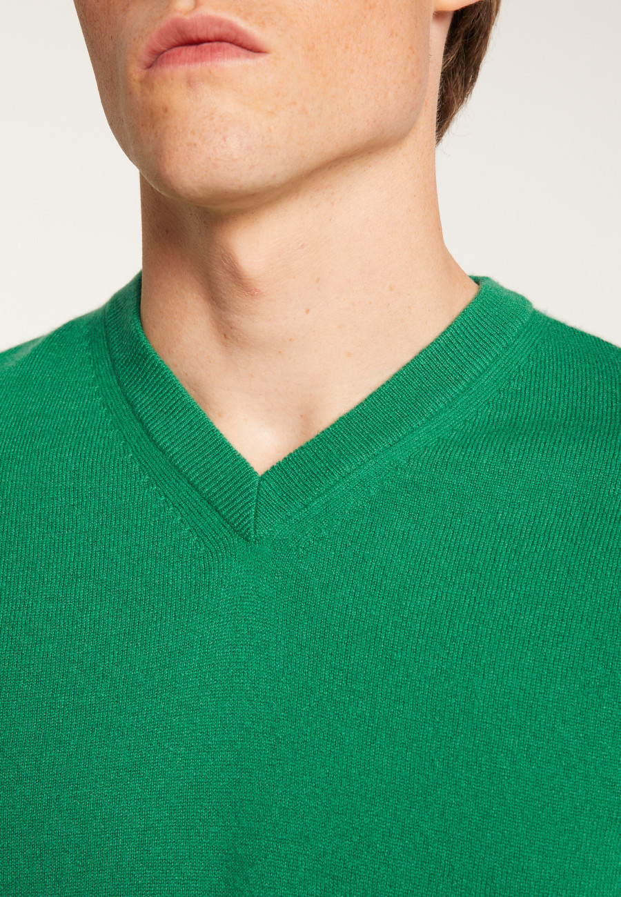 Cashmere V-Neck Sweater - Evann