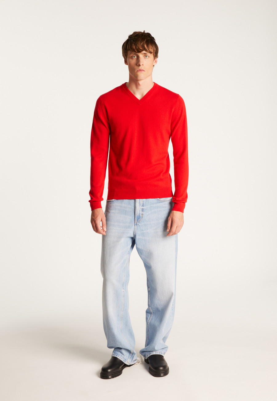 Suéter de cashmere com decote em V - Evann