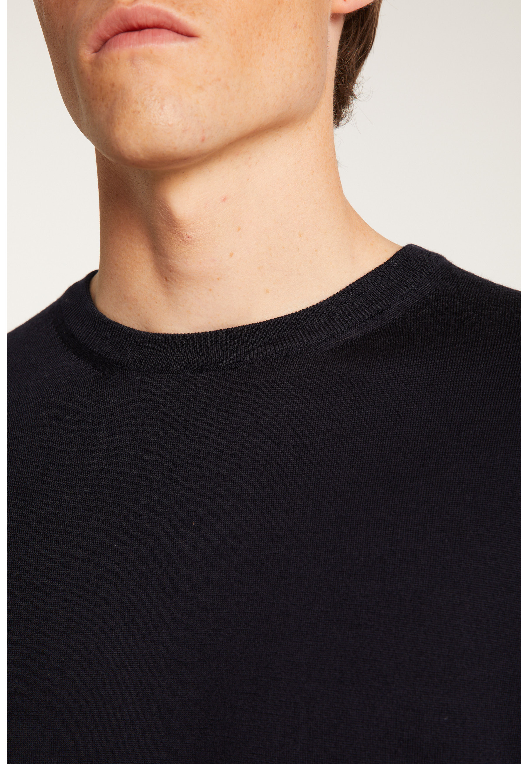 Pull col rond en laine mérinos - Eddie