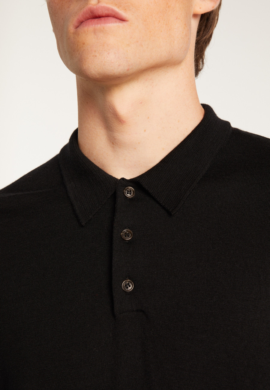Suéter gola polo de lã merino - Eni