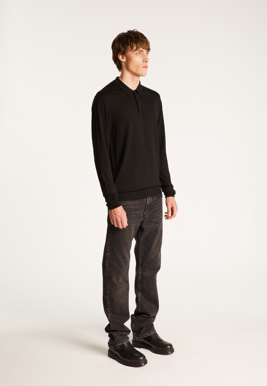 Suéter gola polo de lã merino - Eni