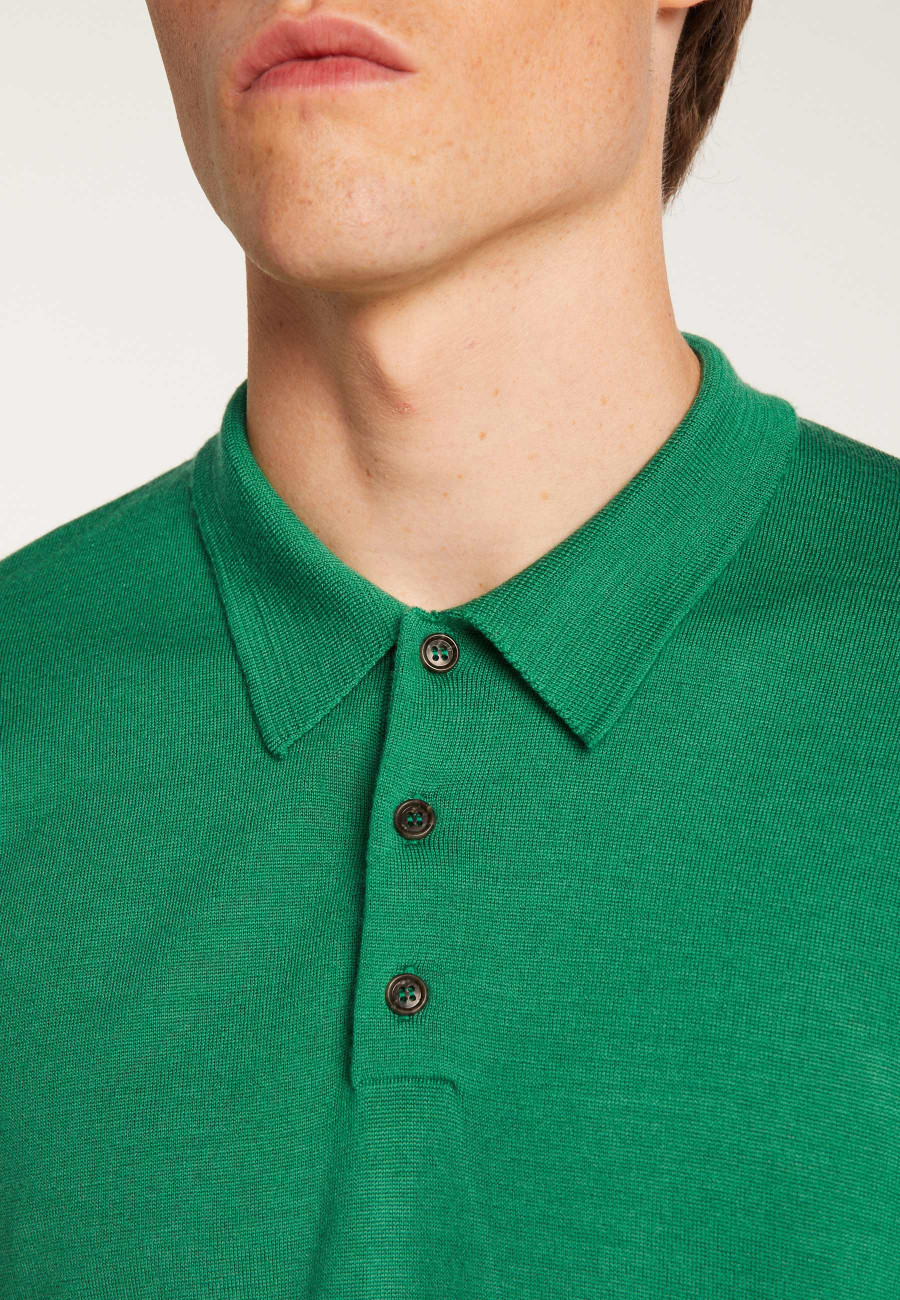 Suéter gola polo de lã merino - Eni