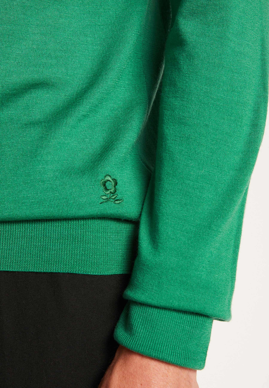 Suéter gola polo de lã merino - Eni