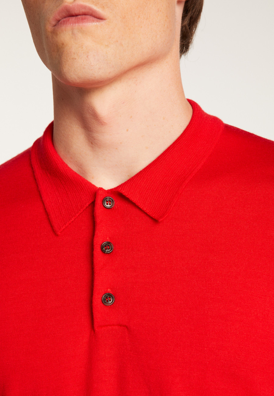 Suéter gola polo de lã merino - Eni