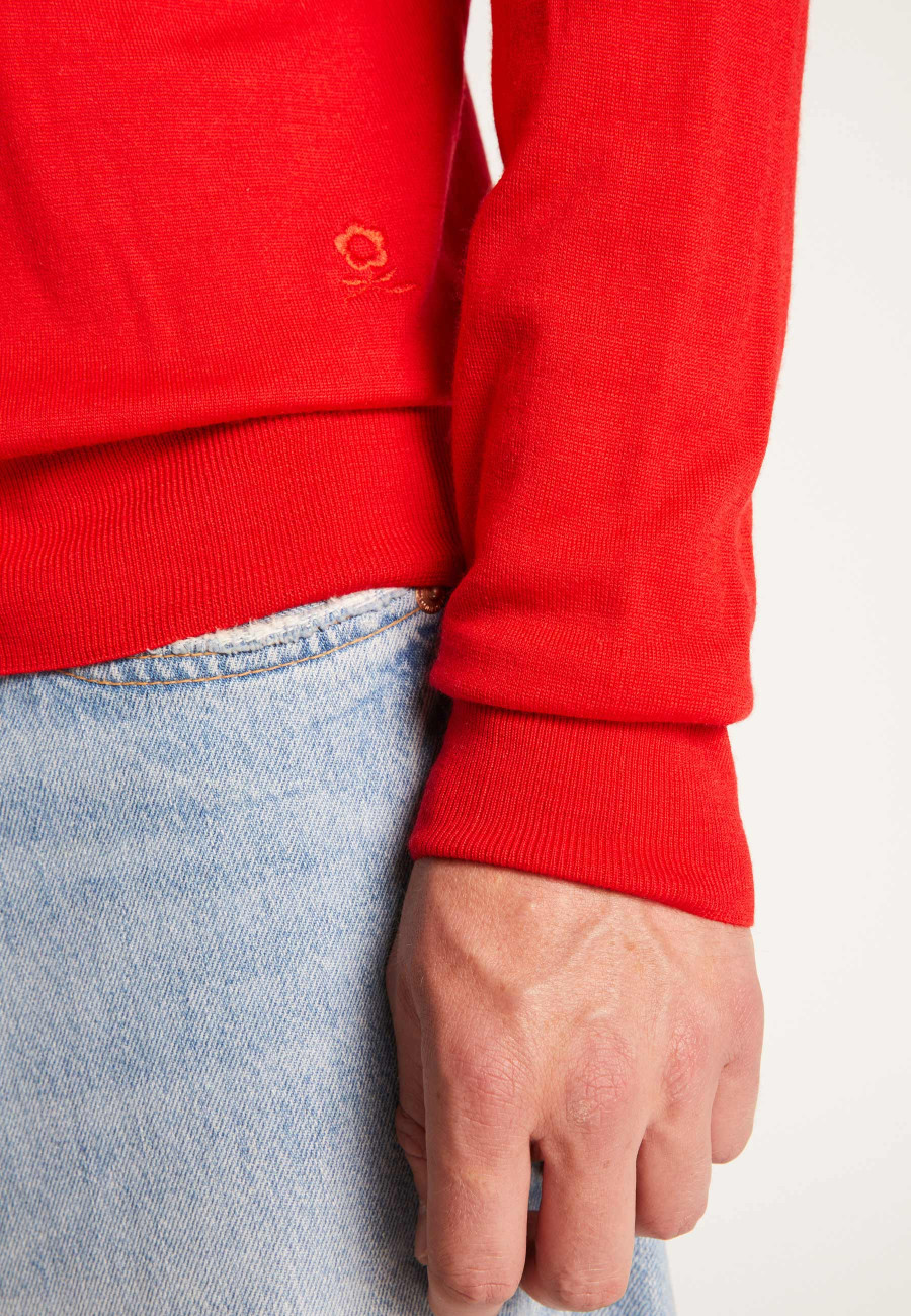 Suéter gola polo de lã merino - Eni